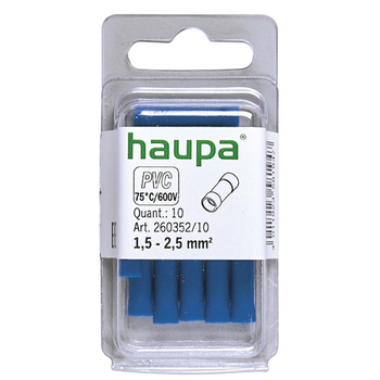 Haupa 260352/10 Złączka doczołowa izol. 1,5-2,5 mm PVC niebieska