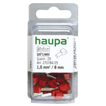 Haupa 270784/25 Twin-końcówka tulejkowa 1/8 czerwona