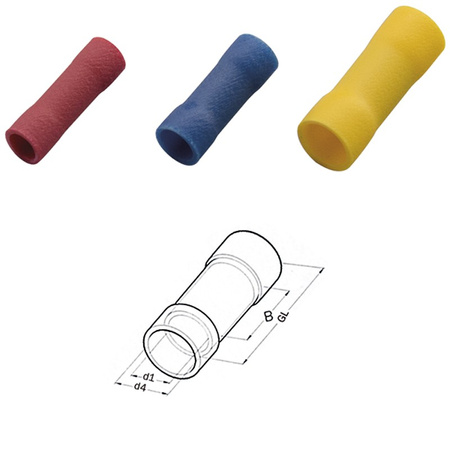 Złączka izol.  0,5-1,0 mm PVC czerwona 100szt