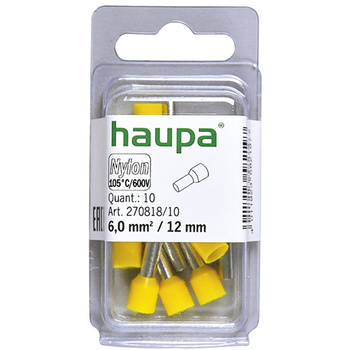 Haupa 270818/10 HTI - 6/12 końc. tulejkowa izol. żółta