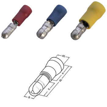 Wtyki izol.  0,5-1,0 mm²*100szt