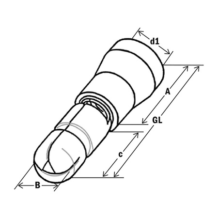 Wtyki izol.  0,5-1,0 mm²*100szt