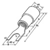 Końcówki widełkowe izol.   0,25-1,5 M3*100szt