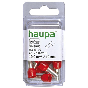 Haupa 270822/10 HTI - 10/12 końc. tulejkowa izol. czerwa