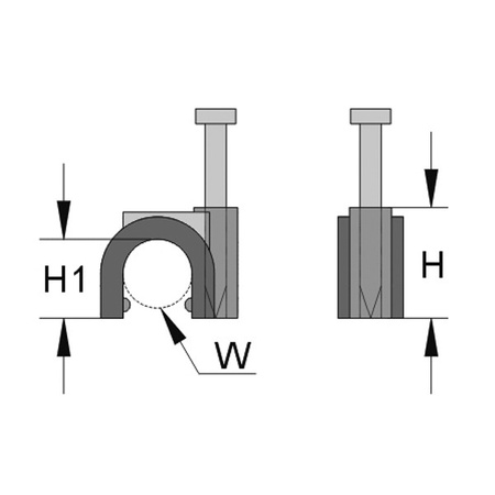 Uchwyt mocujący Iso 14,0 x 15,6 jasno szary 100szt