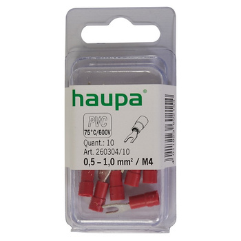 Haupa 260304/10 Końcówka widełkowa izol. DIN 0,5-1,0 M 4*