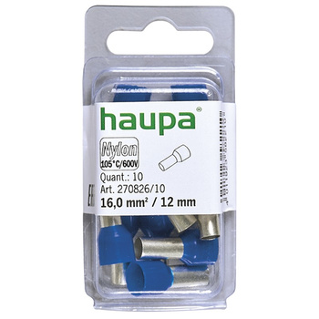 Haupa 270826/10 HTI - 16/12 końc. tulejkowa izol. niebieska