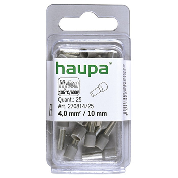 Haupa 270814/25 HTI - 4/10 końc. tulejkowa izol szare